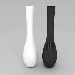 リビングルームのセラミック花瓶の装飾3Dモデル