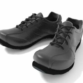 Modelo 3d de calçados esportivos pretos da moda