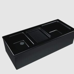 सिरेमिक किचन सिंक डिज़ाइन 3डी मॉडल