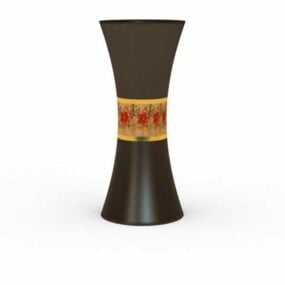 Black Ceramic Vase Ornaments 3d model