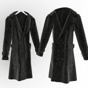 Black Fashion Coat דגם תלת מימד