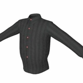 Siyah Elbise Gömlek Erkek Giyim 3d model