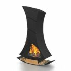 黒い鉄の暖炉のストーブの装飾