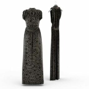 Black Long Formal Dresses Fashion 3d model