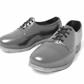 Zapatos de vestir de moda para hombres negros modelo 3d