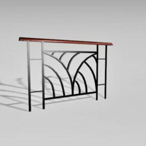 Building Black Metal Handrail 3d model