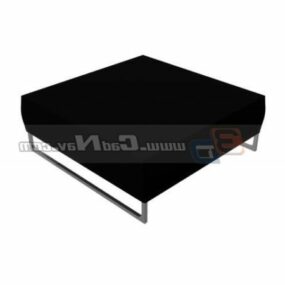 Furniture Black Ottoman Bench Stool 3d model