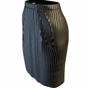 时尚黑色铅笔裙3d模型