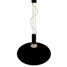 Black Pendant Ceiling Lighting Fixture 3d model