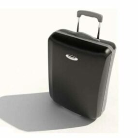 مدل سه بعدی چمدان رولینگ مشکی مسافرتی