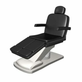 Chaise de salon noire pour salon de beauté modèle 3D