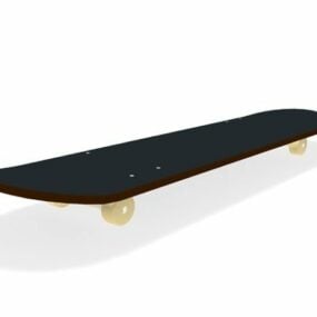 Young Sport Black Skateboard 3d model
