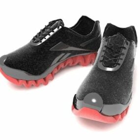 Modische schwarze Sneakers 3D-Modell