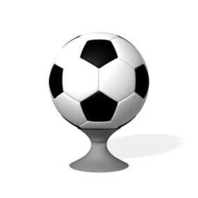 3d модель спортивного чорно-білого футбольного м'яча