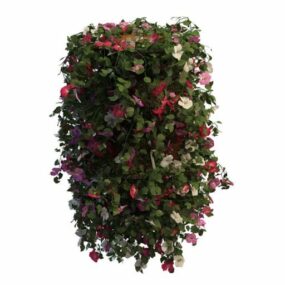 盛开的花盆花园3d模型