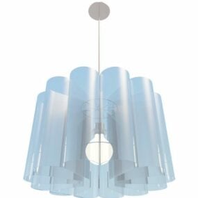 3д модель домашнего синего акрилового подвесного светильника