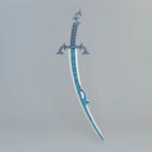 Blue Blade With Decoration