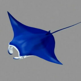 โมเดล 3 มิติรูปสัตว์ Blue Manta Ray