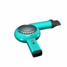 Beauty Salon Blue Blowdryer 3D-Modell