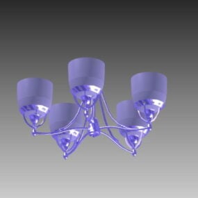 آویز خانگی کریستال آبی مدل نور سه بعدی