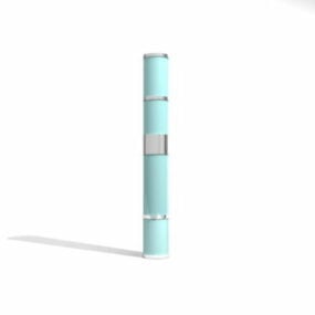 Sininen pylväskoristelu 3d-malli