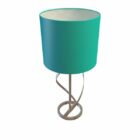 Blue Drum Shade Table Lamp