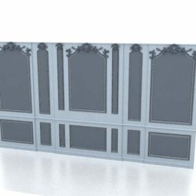 Home Blue Feature Wall 3D-malli