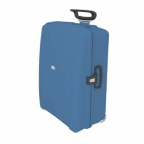 کیف چمدان آبی مدل یونیسکس مد سه بعدی