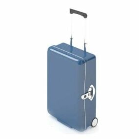 नीले रंग का सामान सूटकेस 3डी मॉडल