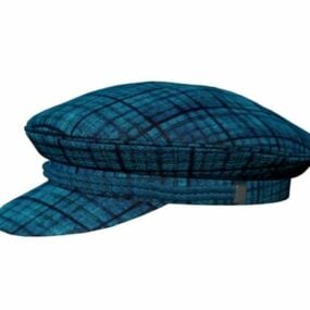 כובע מלחים כחול דגם תלת מימד