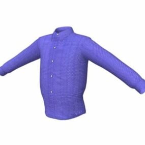 ब्लू शर्ट मेन फैशन 3डी मॉडल