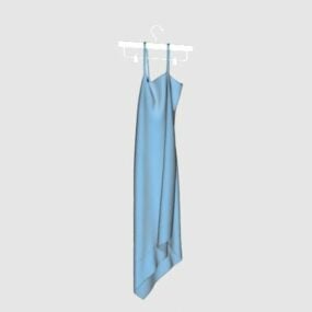 महिलाओं की ब्लू स्लिप ड्रेस 3डी मॉडल