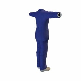 Modrá barva mužský oblek 3D model