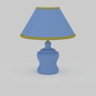 Stolní lampa s modrým stínem