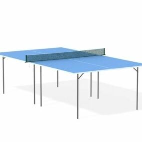 Table Tennis With Sport Equipment 3d model