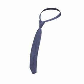 Modelo 3d de moda de gravata azul