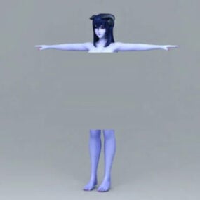 3D model těla ďábelské dívky