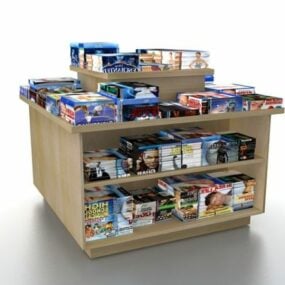 Buchladen-Ausstellungsstand 3D-Modell