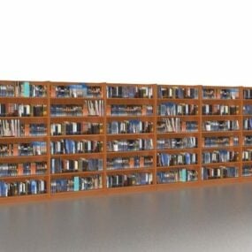Kirjakauppa Display Racks 3d-malli