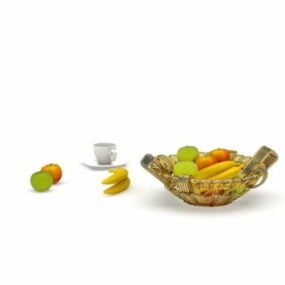 Bol de fruits frais de cuisine modèle 3D