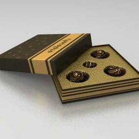 초콜릿 공 음식 3d 모델