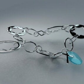 دستبند مچ پا جواهرات مدل سه بعدی