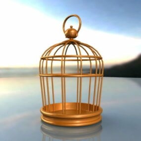 Messing Bird Cage 3d-modell