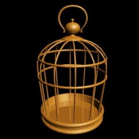 Home Brass Bird Cage 3d model