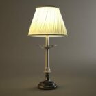 Brass Column Bedroom Table Lamp