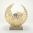 Golden Decorative Round Table Lamp