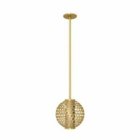 Antique Brass Ball Ceiling Hanging Lamp 3d model
