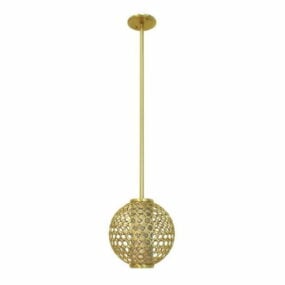 Luxury Brass Ball Pendant Lights 3d model