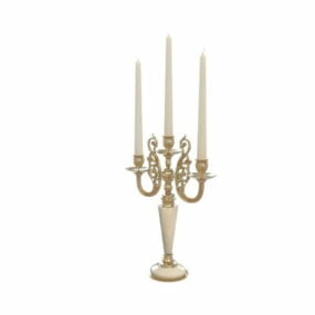 Brass Candle Tree Home Decor 3d model