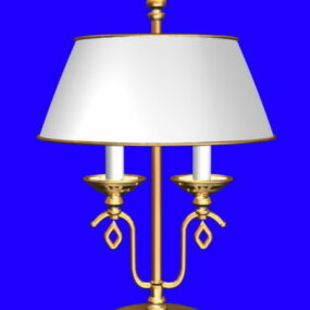 Brass Candlestick Table Lamp Furniture 3d model